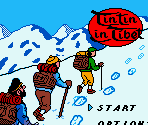 Title Screen, Options Menu & Password Screen - Tintin in Tibet