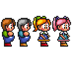 Bubby, Bobby, Betty, & Patty (SMB SNES-Style) - Rainbow Islands Customs