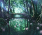 River with Drifting Flowers [bg_adv_20781] - Puella Magi Madoka Magica Side Story: Magia Record