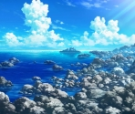 Rocky Beach Shore [bg_adv_20541] - Puella Magi Madoka Magica Side Story: Magia Record