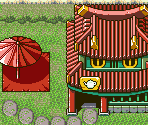 Peacock Shrine Town (Exterior) - Tengai Makyou Zero / Far East of Eden Zero (JPN)