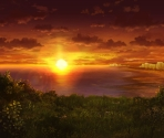 Fjord Ocean Sunset [bg_adv_62041] - Puella Magi Madoka Magica Side Story: Magia Record