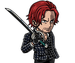 #0529 - Shanks - Black Clad Redhead - One Piece: Treasure Cruise