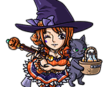 #2763 - Nami: Halloween Night Orange Witch - Happy Halloween! - One Piece: Treasure Cruise