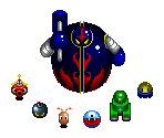 World 1 Enemies and Items - Super Bomberman