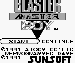 Title Screen - Blaster Master Boy / Blaster Master Jr.