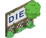 DIET Sign - The Simpsons: Tapped Out