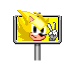 Signpost (Super Sonic, Sonic 1-Style) - Sonic the Hedgehog Customs