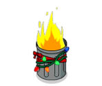 Festive Trashcan Fire - The Simpsons: Tapped Out