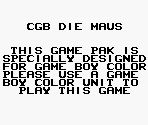Game Boy Error Message - Die Maus