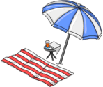Beach Towel & Umbrella - The Simpsons: Tapped Out