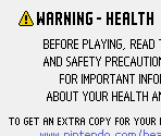 Health & Warning Screens + Start Screens - Mazes of Fate