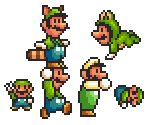 Luigi (SMB3 SNES/SMA4, SMM2-Style) - Mario Customs