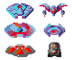 Enemies & Bosses - Interstellar Laser Fantasy