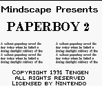 Title Screen & Main Menu - Paperboy 2