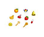 Fruits and Items - Pac-Man Arrangement