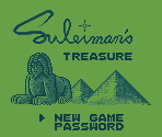 Title, Options, and Password Screens - Suleiman's Treasure