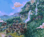 Main Menu Background - Fushigi no Dungeon: Fuurai no Shiren 2 - Oni Shuurai! Shiren-jou!