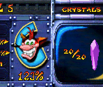 Pause Menu - Crash Bandicoot: The Huge Adventure