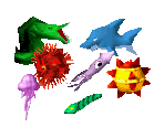 Undersea Enemies - Crash Bandicoot: The Huge Adventure