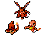 Charmander, Charmeleon & Charizard - Pokémon Mystery Dungeon: Explorers of Time / Darkness