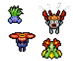 Oddish, Gloom, Vileplume & Bellossom - Pokémon Mystery Dungeon: Explorers of Time / Darkness