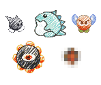 Adeleine's Enemies - Kirby 64: The Crystal Shards