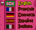 Language Select Screen (EU) - Flintstones: Burgertime in Bedrock