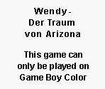 Game Boy Error Message - Wendy: Der Traum von Arizona (GER)