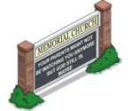 Memorial Church Sign - The Simpsons: Tapped Out