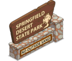 Springfield Desert State Park Sign - The Simpsons: Tapped Out