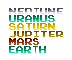 Font & Text - Gyruss