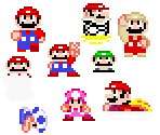 World Map Sprites Extended (SNES SMW & SMM2-Style) - Mario Customs