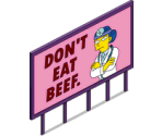 Meat Propaganda Billboard - The Simpsons: Tapped Out