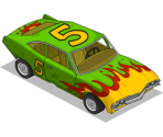 Flaming Green Derby Car - The Simpsons: Tapped Out