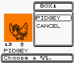Bill's PC Interface - Pokémon Crystal