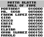Hall Of Fame Screen - Matta Blatta