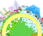 Wii Menu Icon and Banner - Jinsei Game: Happy Family / Step (JPN)