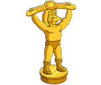 Golden Wrestler Statue - The Simpsons: Tapped Out