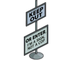 Keep Out Sign - The Simpsons: Tapped Out