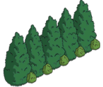 Mansion Gardens Tree Line - The Simpsons: Tapped Out