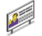 Quimby's Broken Promises Billboard - The Simpsons: Tapped Out