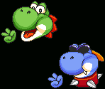 Yoshi and Boshi Bonus Room Sprites (All-Stars SMB1-Style) - Yoshi Customs