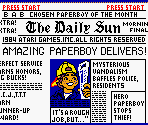 Introduction, Logos & Title Screen - Paperboy (GBC)