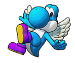 Winged Yoshi (Blue) - Puzzle & Dragons: Super Mario Bros. Edition