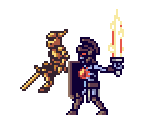 Vile Knight & Dead Knight (Helltaker Colors) - Infernax Customs
