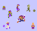Waluigi (Super Mario Bros. 1 NES-Style) - Mario Customs