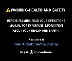 (EU - ENG) Health and Safety Splash Screen + Button Prompt - Wii Menu