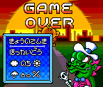 Game Over Screen - Super Air Zonk: Rockabilly-Paradise