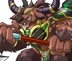 #124 (Forest King, Minotaur) - Puzzle & Dragons Z